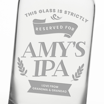 Personalised Name's IPA Beer Can Glass