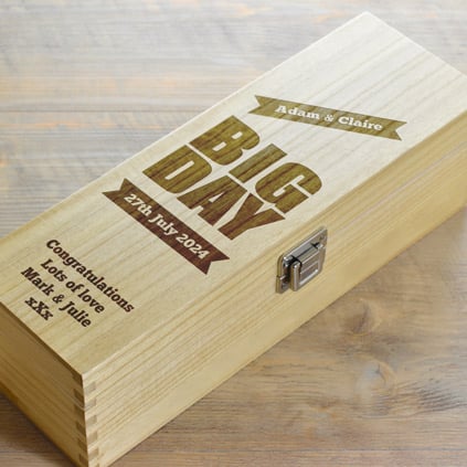 Personalised Wooden Wine Box Wedding Gift