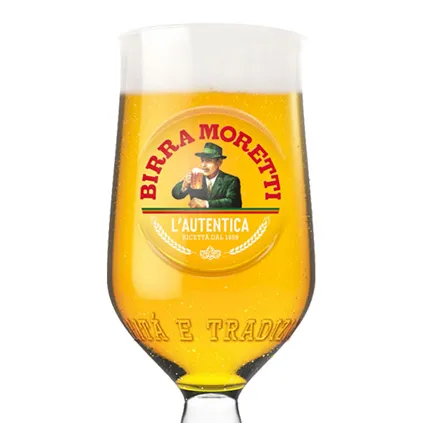 Personalised Birra Moretti Pint Glass