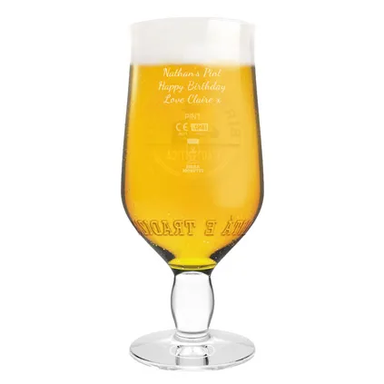 Personalised Birra Moretti Pint Glass