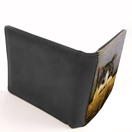 Personalised Photo Upload Mens Wallet Black