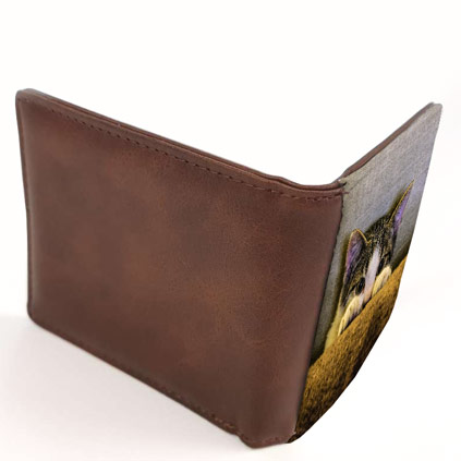 Personalised Photo Upload Mens Wallet Brown