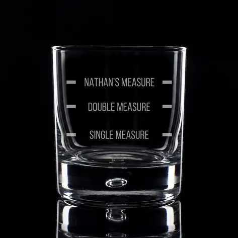 Personalised Drinks Measure Whisky Glass