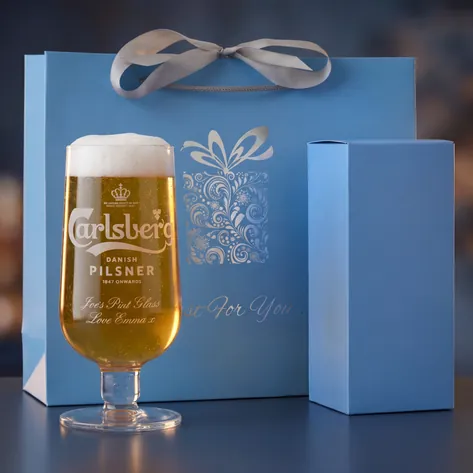 Personalised Carlsberg Pilsner Stemmed Pint Glass