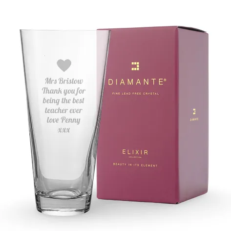 Personalised Conical Vase - Love Heart Any Message