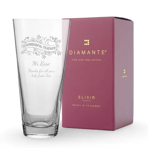 Personalised Wonderful Teacher Banner Conical Vase