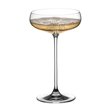 Personalised Engraved Glass Champagne Saucer Any Name