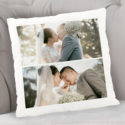 Personalised 2 Photo Cushion - Landscape