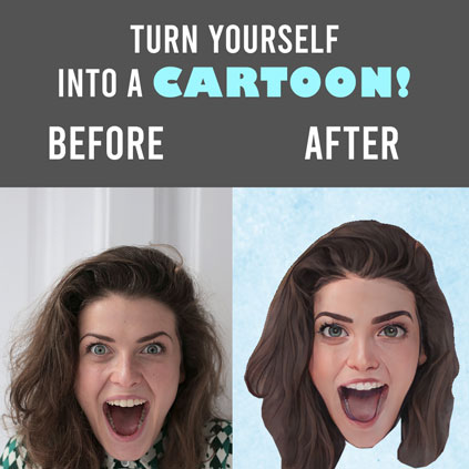 Personalised Cartoon Yourself Photo Mug With Message
