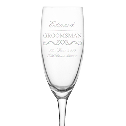 Personalised Groomsman Wedding Flute