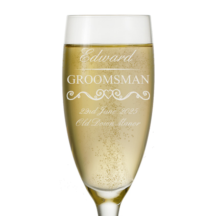Personalised Groomsman Wedding Flute