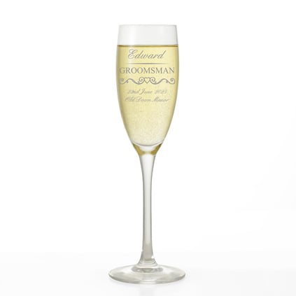Personalised Groomsman Wedding Flute