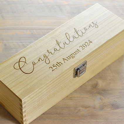 Personalised Congratulations Luxury Wine Box