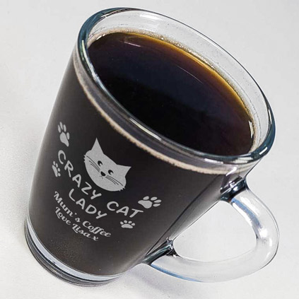 Crazy Cat Lady Personalised Glass Mug