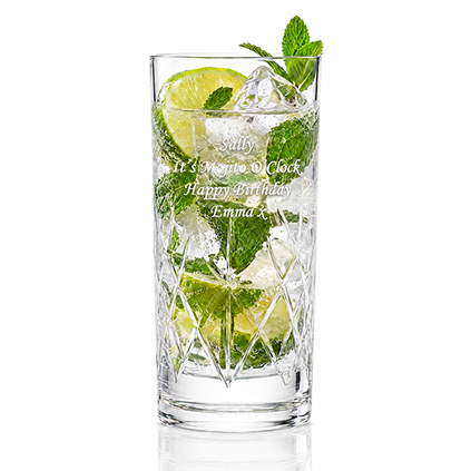 Engraved Crystal Highball Glass