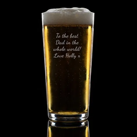 Personalised Pint Glass Any Message