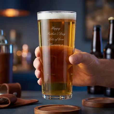 Personalised Pint Glass Any Message
