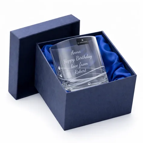 Personalised Whisky Glass With Swarovski Elements