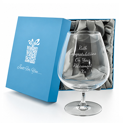 Personalised Dartington Brandy Glass With Satin Gift Box