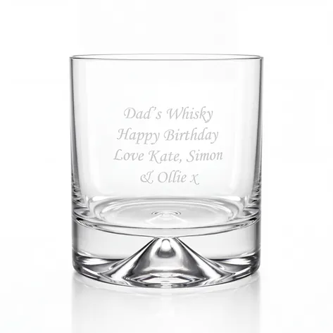 Dartington Engraved Whiskey Glass Tumbler