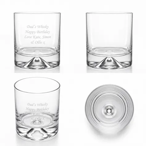 Dartington Engraved Whiskey Glass Tumbler