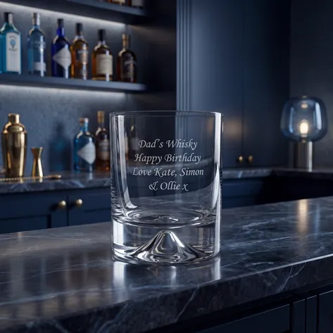 Dartington Engraved Whiskey Glass Tumbler