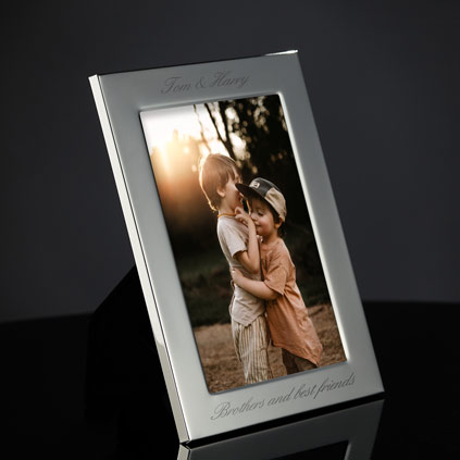 Engraved Deluxe Silver Personalised Photo Frame