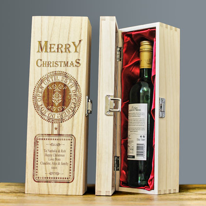 Personalised Wine And Spirits Box - Do Not Open Until Xmas