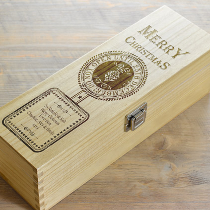Personalised Wine And Spirits Box - Do Not Open Until Xmas