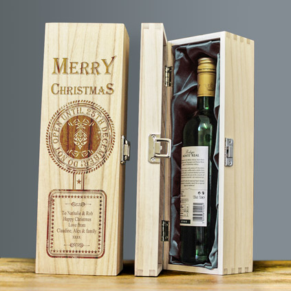 Personalised Wine And Spirits Box - Do Not Open Until Xmas