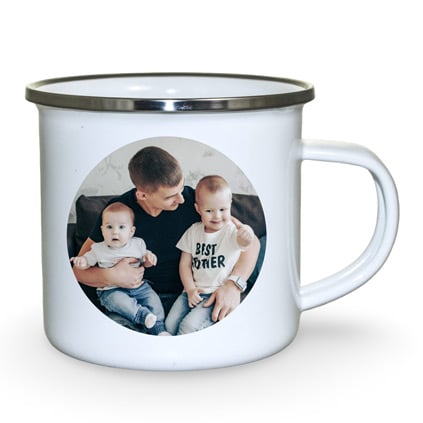 Personalised Enamel Mug Photo Upload