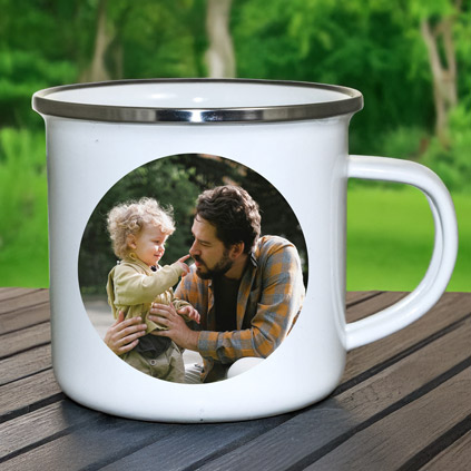 Personalised Enamel Mug Photo Upload