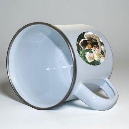 Personalised Enamel Mug Photo Upload