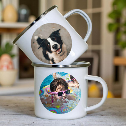 Personalised Enamel Mug Photo Upload