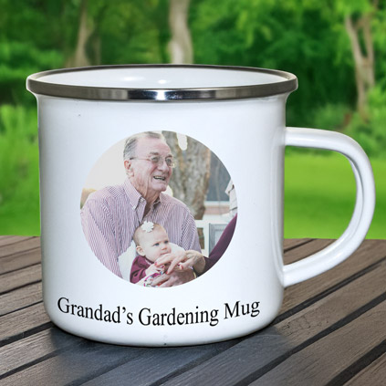 Personalised Enamel Mug Photo Upload And Message