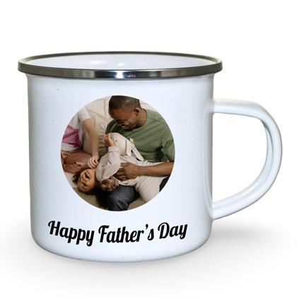 Personalised Enamel Mug Photo Upload And Message
