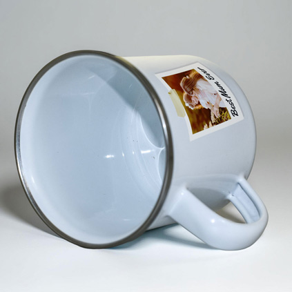 Personalised Polaroid Photo Enamel Mug