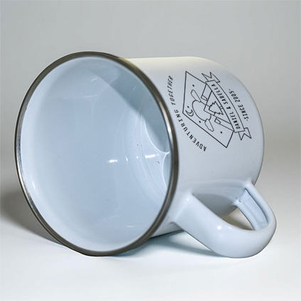 Personalised Adventuring Together Enamel Mug