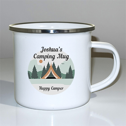 Personalised Enamel Name's Camping Mug