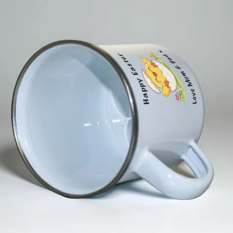 Personalised Easter Chick Enamel Mug