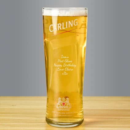 Personalised Carling Pint Glass