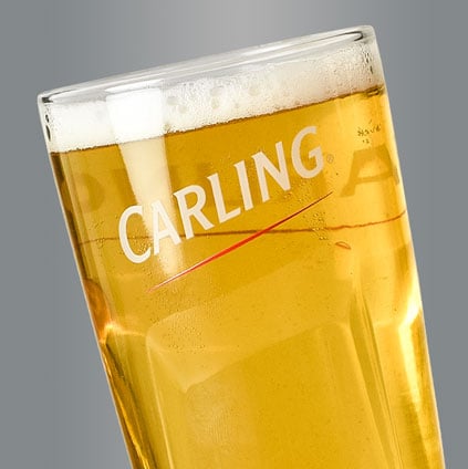 Personalised Carling Pint Glass