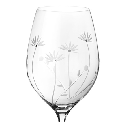 Personalised Bloom Wine Glass With Swarovski Crystals