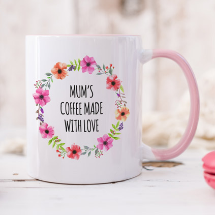 Personalised Floral Wreath Mug