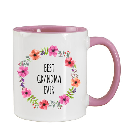 Personalised Floral Wreath Mug