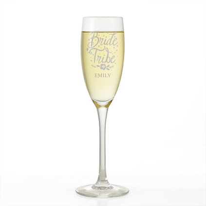 Personalised Bride Tribe Champagne Flute