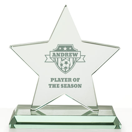 Personalised Football Star Award Trophy