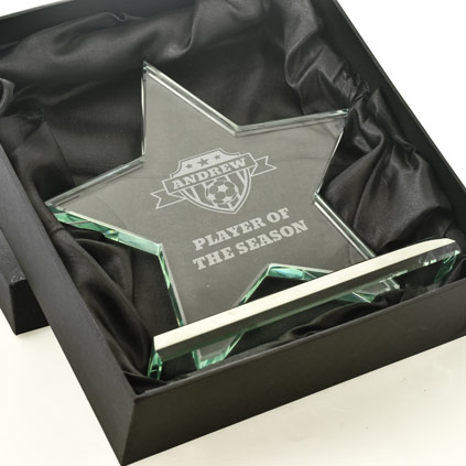 Personalised Football Star Award Trophy