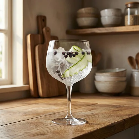 Personalised Crystal Cut Gin Balloon Glass 80cl