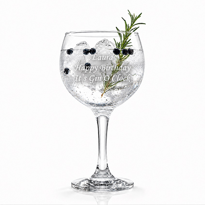 Personalised Gin Glass Any Message
